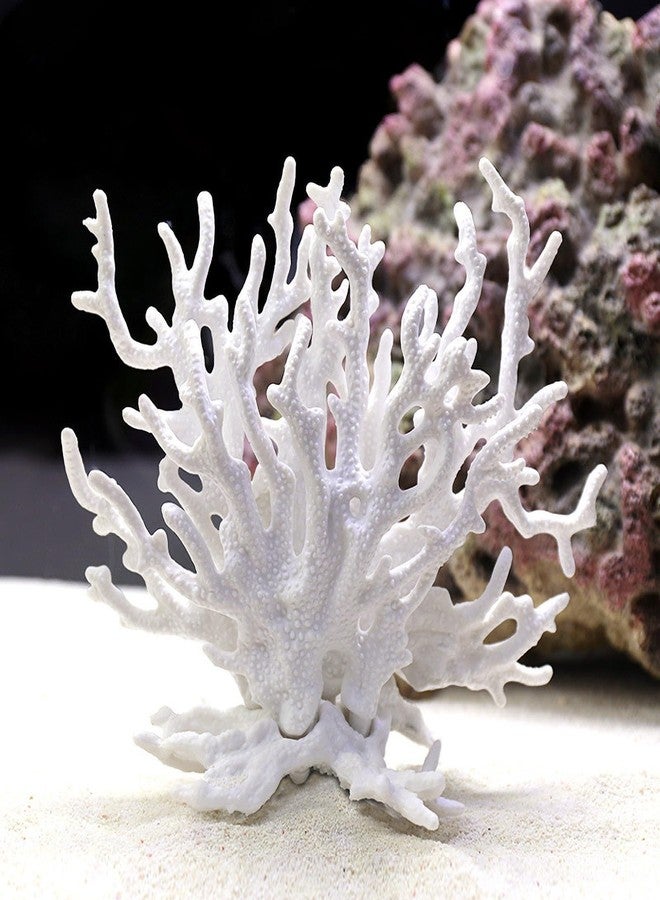 Besimple Artificial Aquarium Coral Ornament Plastic Fish Tank Plants Decoration for Aquarium Landscape (White) - Image 1